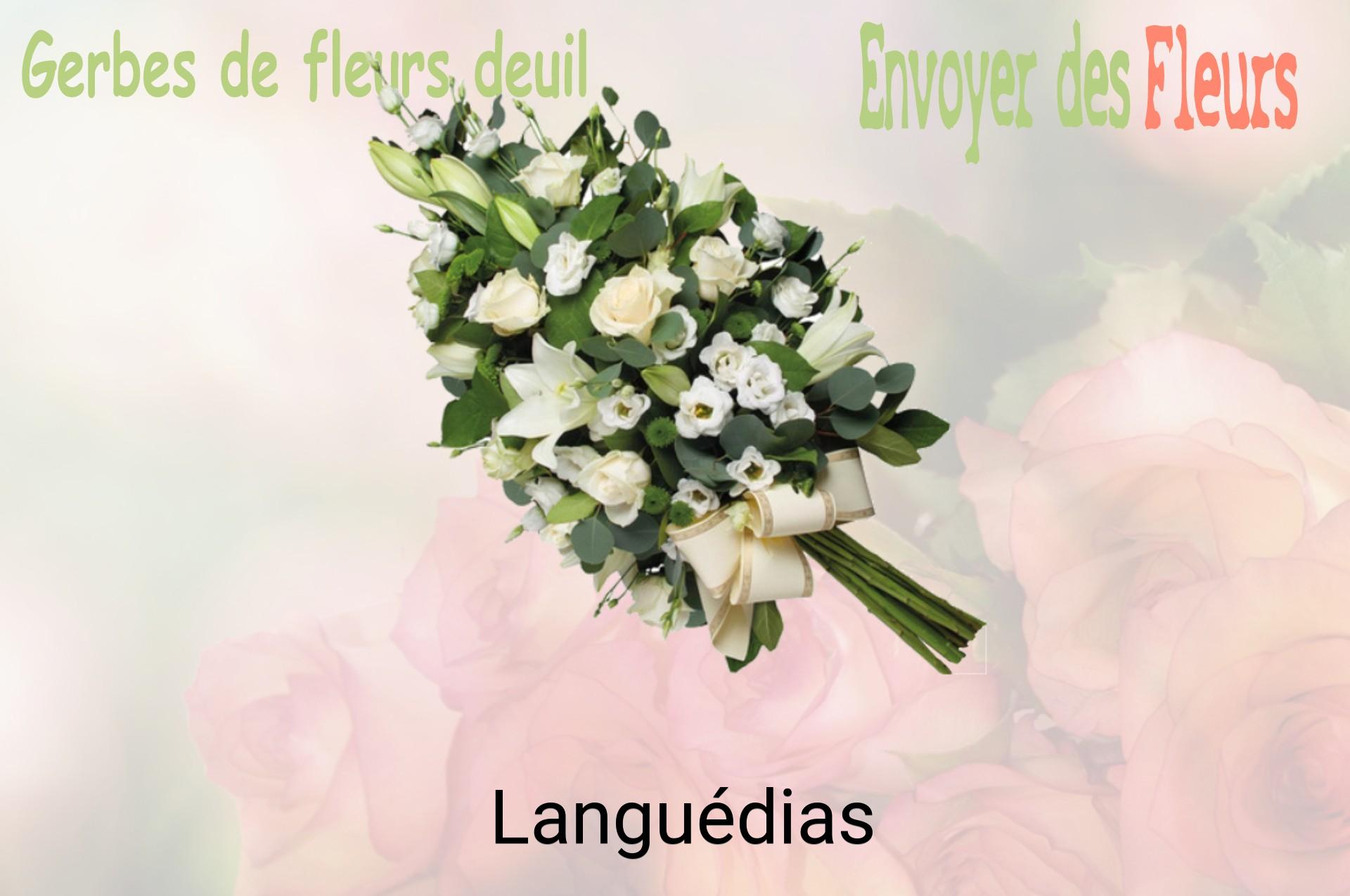 Gerbe de fleurs de deuil livrée à Languédias